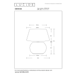 DENISE - Lampa stołowa - Ø 55 cm - 1xE27 - Brown - Vibes 47511/81/43 LUCIDE